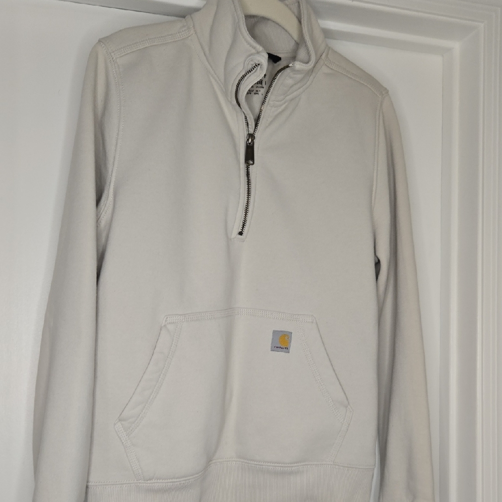 Carhartt Women's Cream Half-Zip Sweatshirt